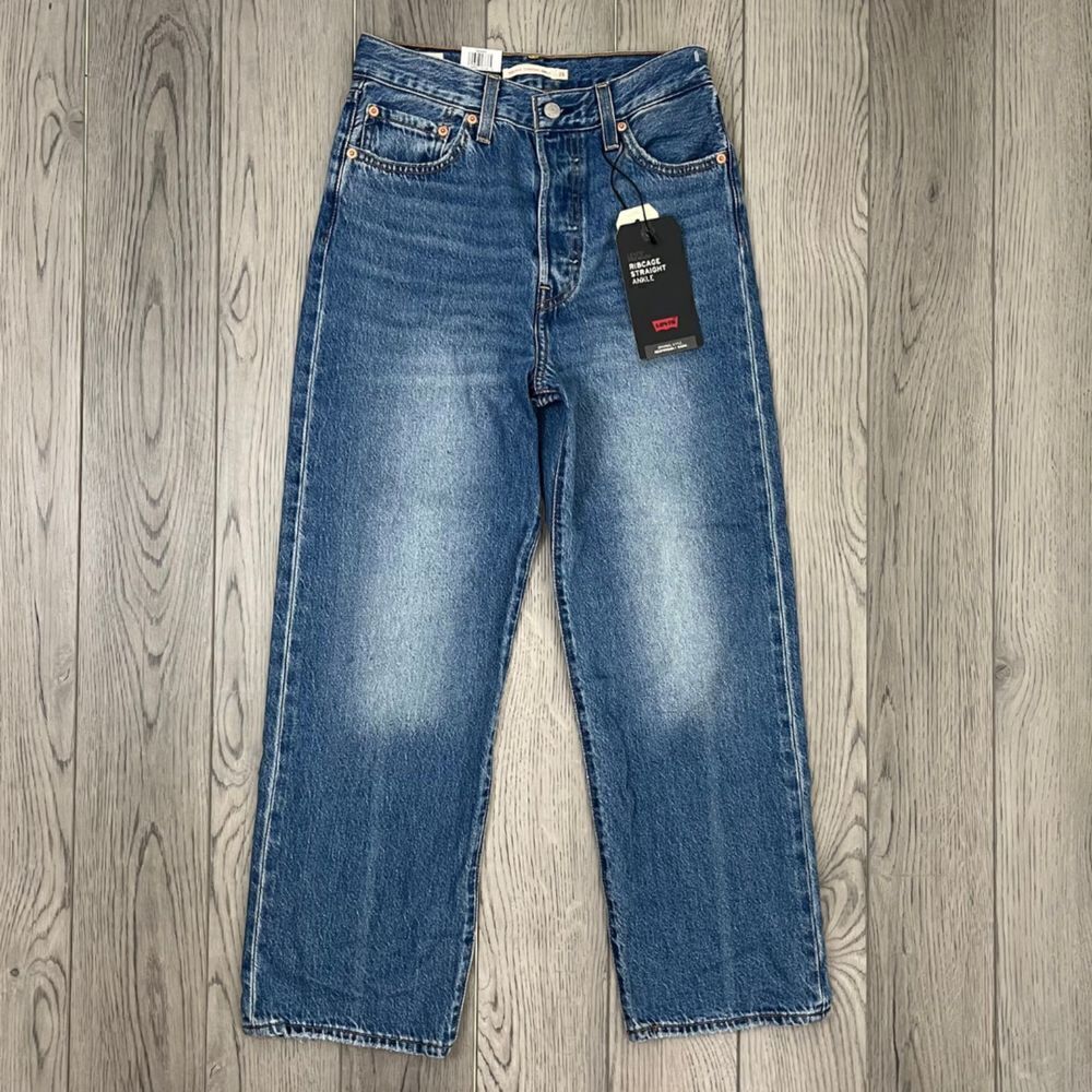 Levis Ribcage Womens Size 26 Cotton Straight Leg Ankle High Rise Denim NEW Jeans
